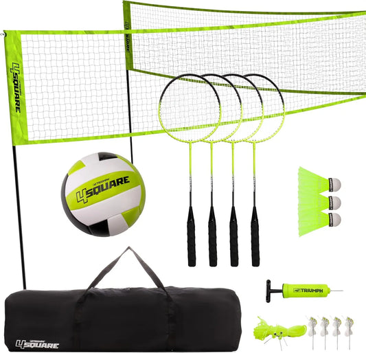 Bring nonstop outdoor fun to your gatherings with this versatile 4 in 1 game set.
