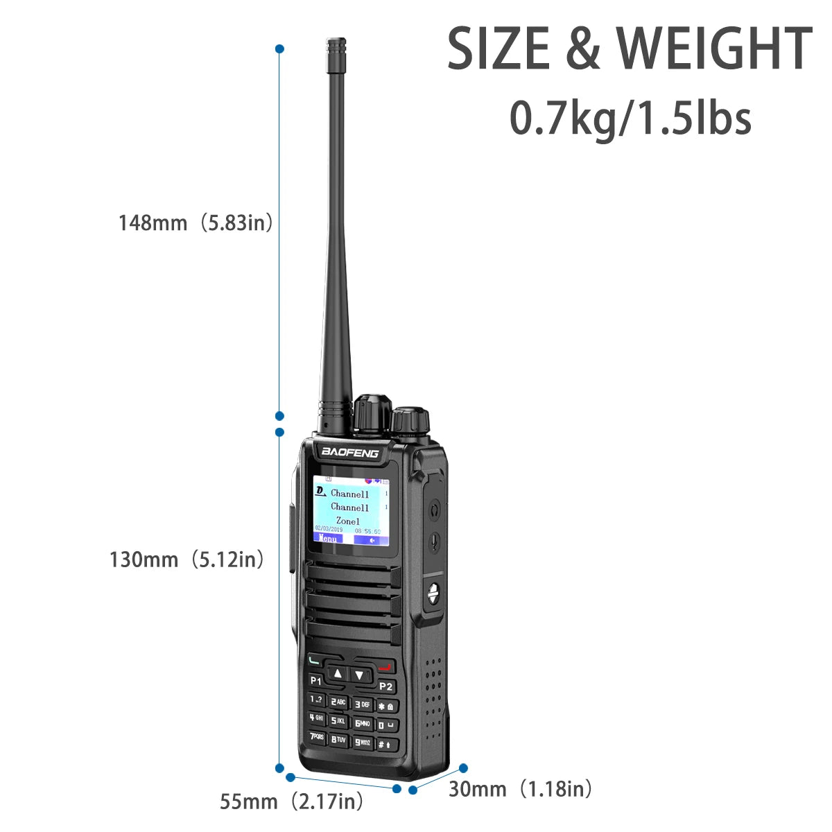 Baofeng DM 1701 Upgrade Open GD77 GPS Dual Mode Walkie Talkie 136 174 VHF UHF