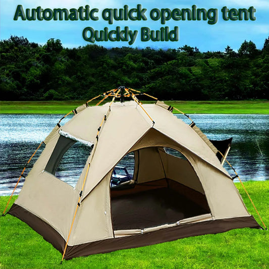 Pakicetus 4 Person Outdoor Sunshade Camping Tent Waterproof Quick Setup