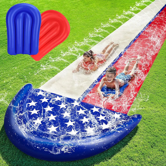 Turn your backyard into the ultimate splash zone with this giant inflatable water slide.