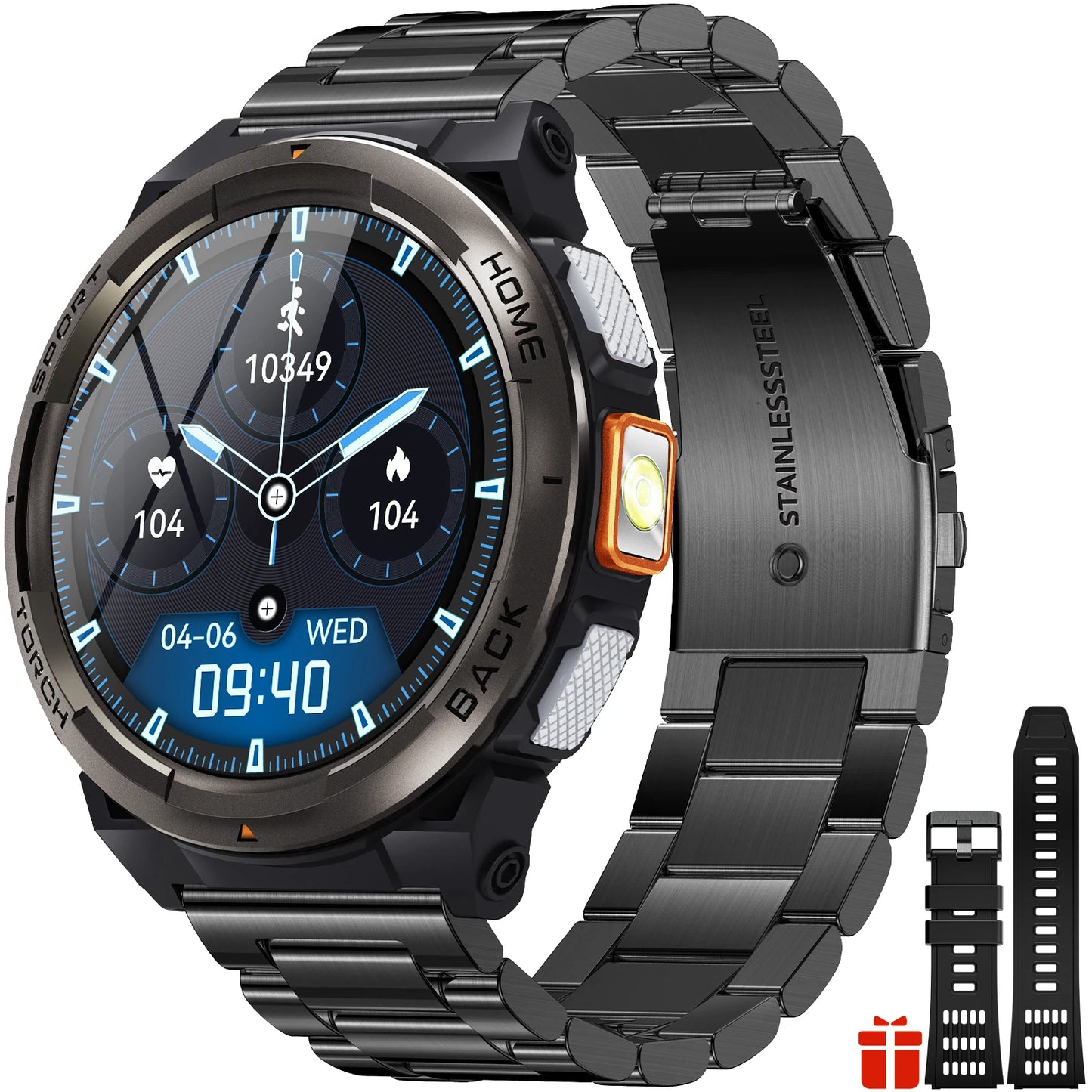 EIGIIS KE5 1.45 Inch Smartwatch With Compass Barometer Altimeter 3ATM Waterproof