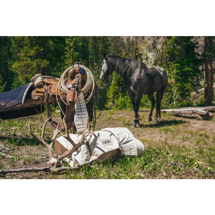 Canvas Cavalry Style Cowboy Bedroll for Winter Camping Lined Sleeping Bag Cover