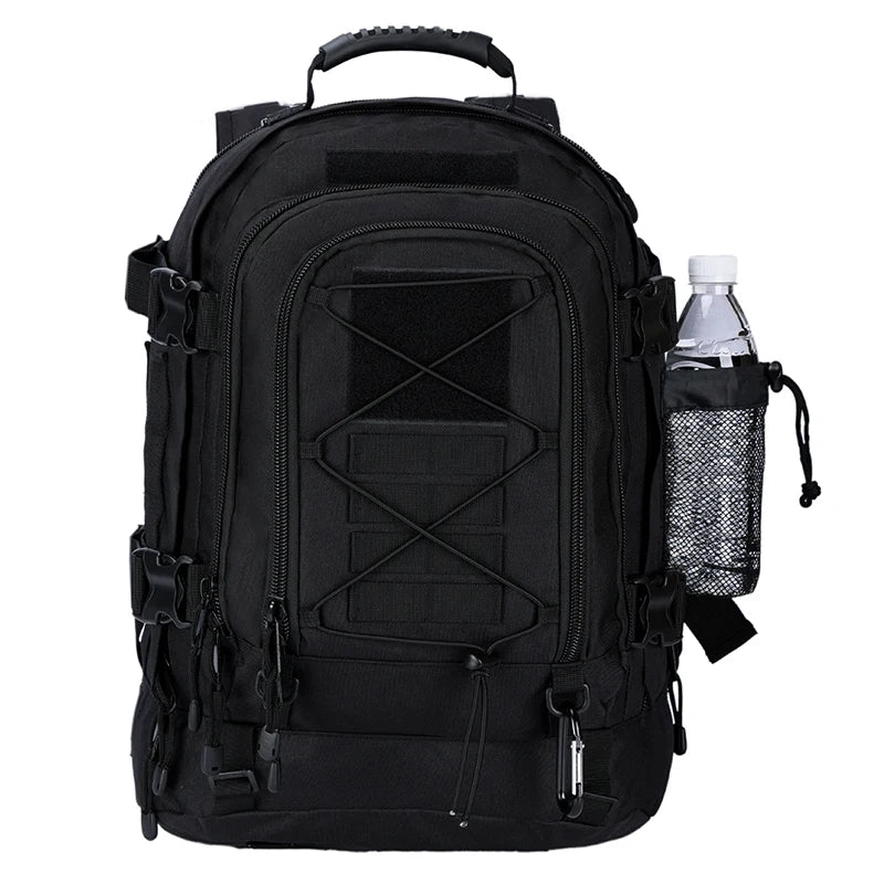 Gear up for rugged adventures with the LQARMY 65L Outdoor Tactical Backpack, built to endure harsh conditions, ride comfortably on your back, and keep your gear organized as you push farther into remote trails.