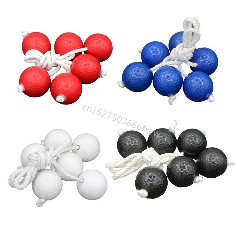 Children Golf Practice Ball Set 3 Pairs PE Elastic Ladder Toss Balls
