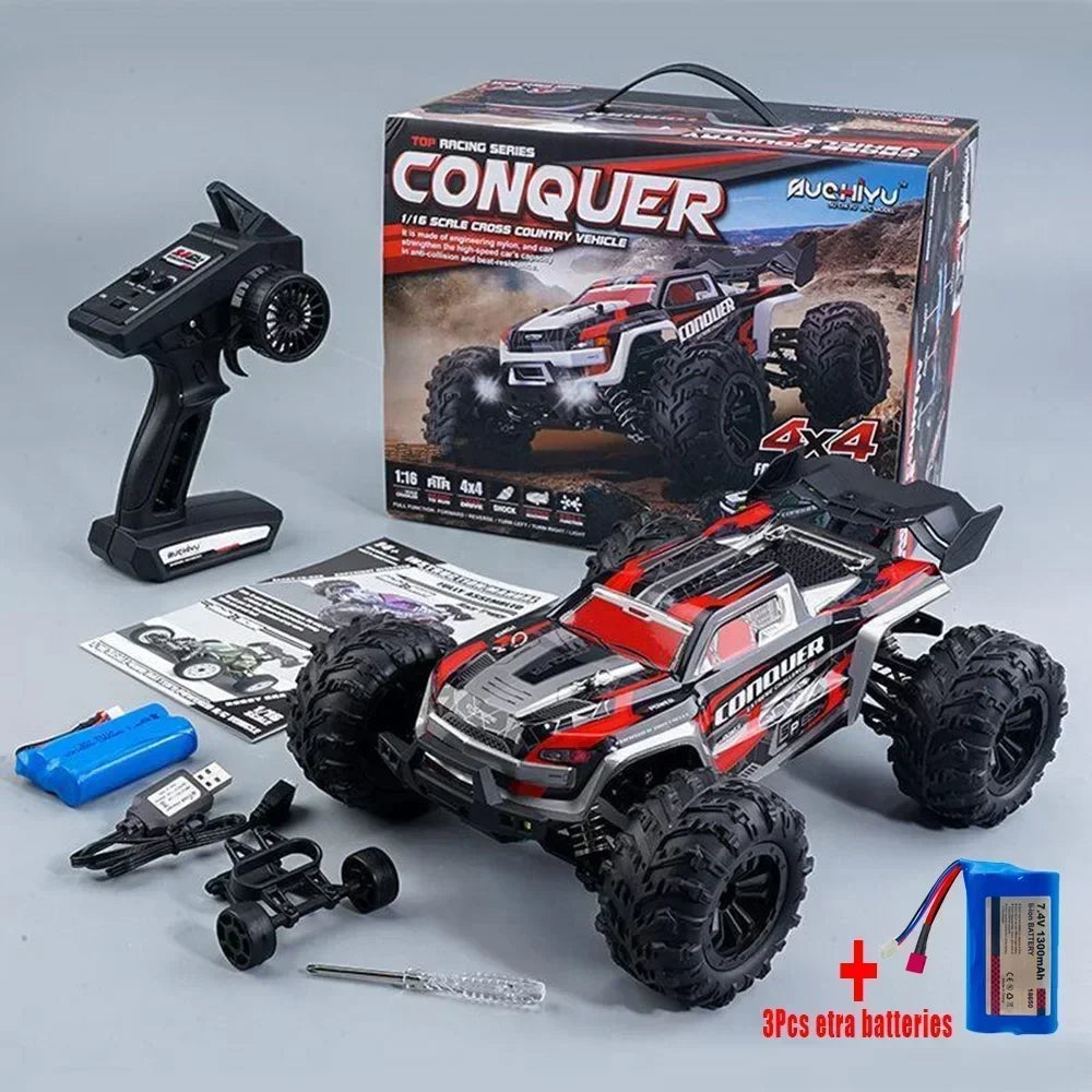 WDSZKMYFCE 1To16 Scale Large RC Car 50kmh High Speed 4WD Off Road Monster Truck