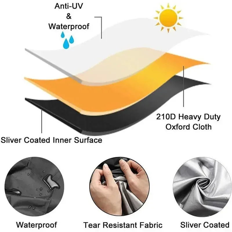 210D Outdoor BBQ Cover Heavy Duty Weatherproof Grill And Oven Protector