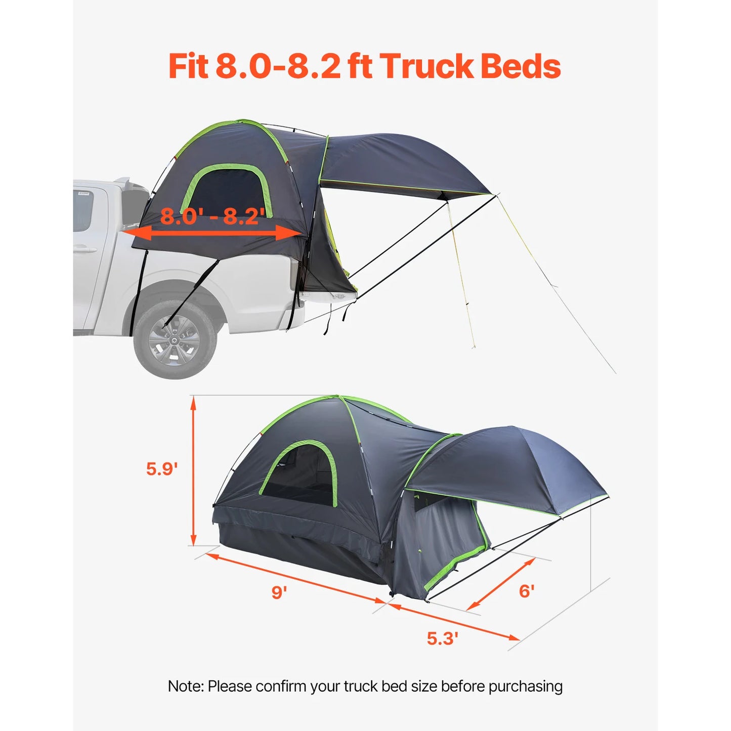 Turn your pickup into a cozy campsite with the SucceBuy pickup truck tent, built for rugged adventures on any trip.