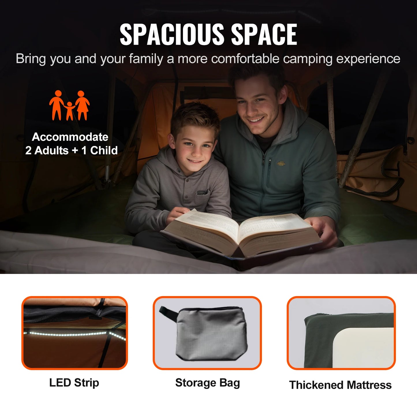 Elevate your camping with the SucceBuy Rooftop Tent, a rugged, easy-to-use shelter designed for adventures under the stars wherever you roam, rain or shine.