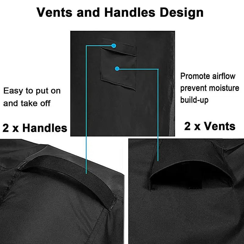 BBQ Grill Barbeque Cover Waterproof Square Fire Pit Cover Outdoor Rainproof