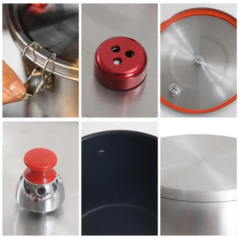 Camping Stainless Steel Pressure Cooker Pot Multi Function Stove Top