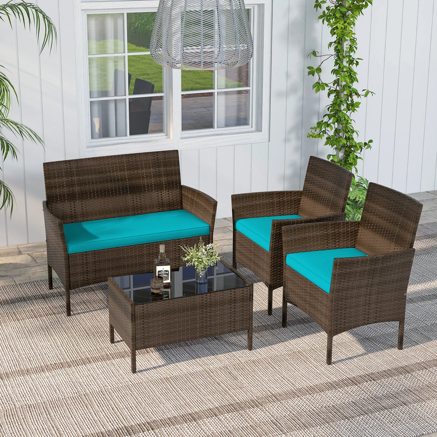 Experience relaxed outdoor evenings with the HOMASIS 8 Piece Patio Set, designed for your durability, comfort, and easy maintenance, so hosting feels effortless year round.