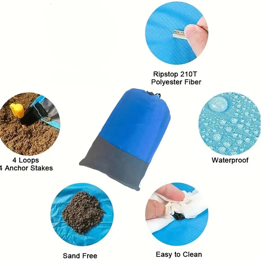 Meet NONECN Beach Blanket, a versatile waterproof and sandproof mat that makes every outdoor moment comfortable, clean, and carefree from beach days to camping nights.