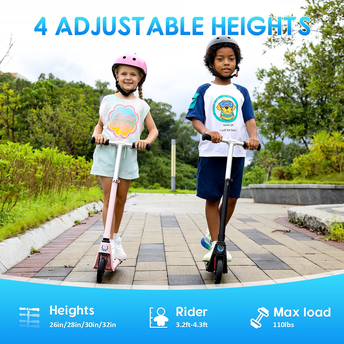Your child will conquer playground routes and neighborhood sidewalks with confidence, color, and safety, as CAROMA gives you a dependable kid-friendly scooter built to grow with them.