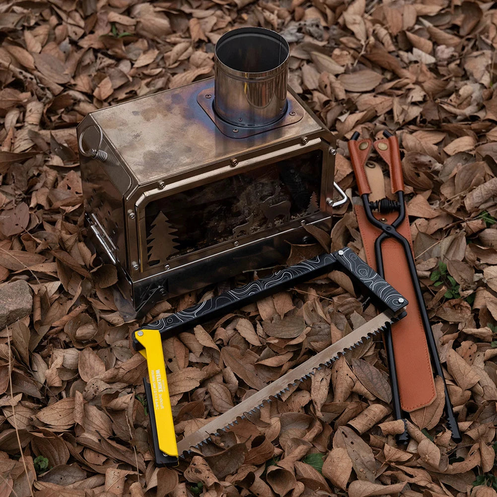 Prepare for every trail and campsite with this compact Folding Saw designed to cut wood quickly and safely for campers and survivalists everywhere.