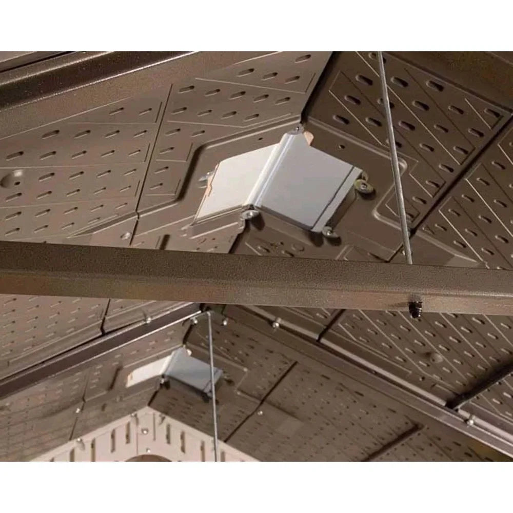 Brighten your yard organization with this customizable outdoor storage shed, engineered to withstand harsh weather, resist UV and rust, and keep all your tools, bikes, and seasonal items neatly protected and within easy reach all year long.