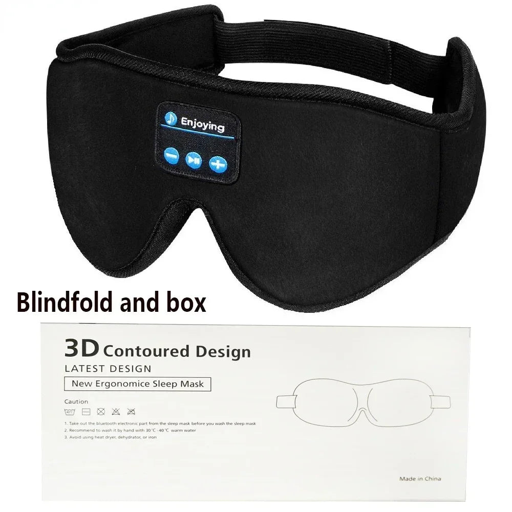 Tiandirenhe 3D Wireless Sleep Eye Mask With Bluetooth Headphones And Mic