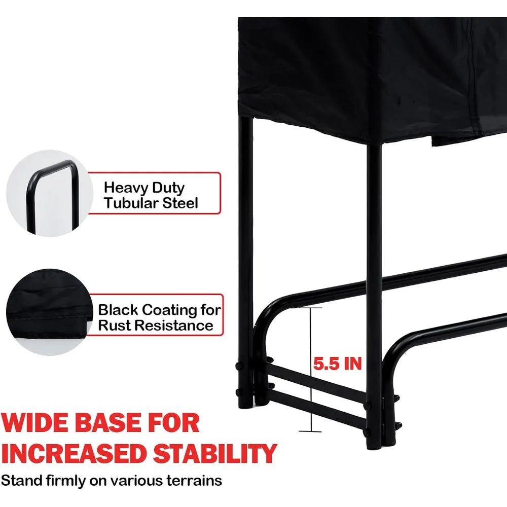 Keep your firewood stacked and ready for evenings with this Half Cord Outdoor Firewood Rack, engineered for durability and lasting outdoor use.