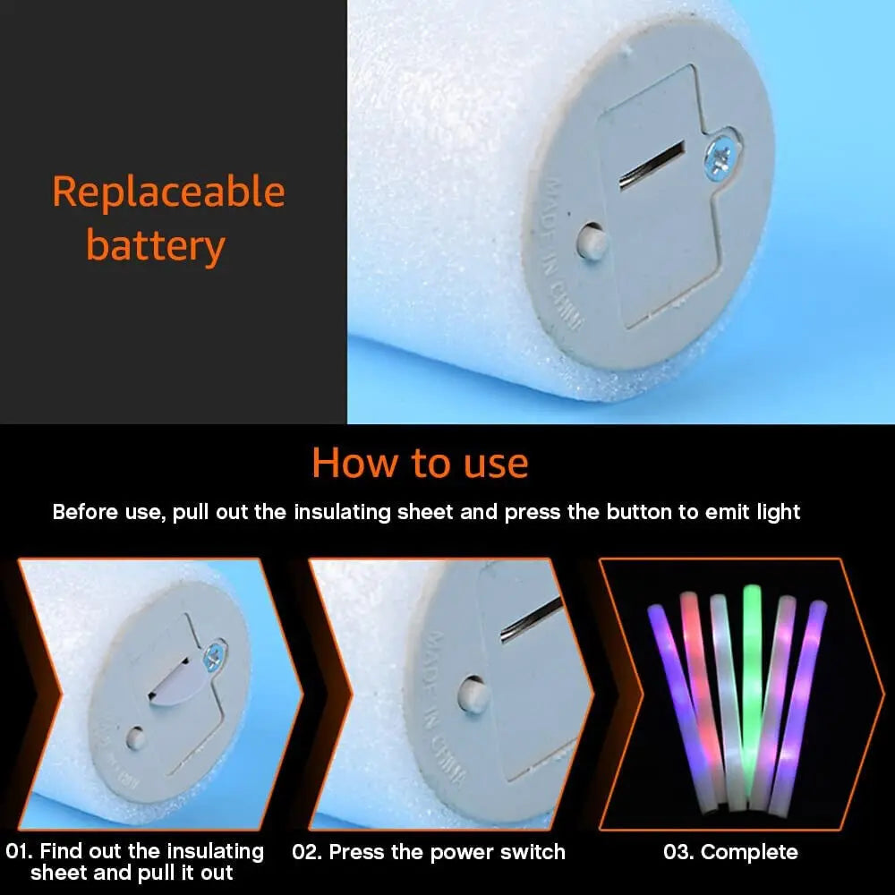 Light up your celebration with these LED Glow Sticks from jianyana, turning every moment into a radiant memory.