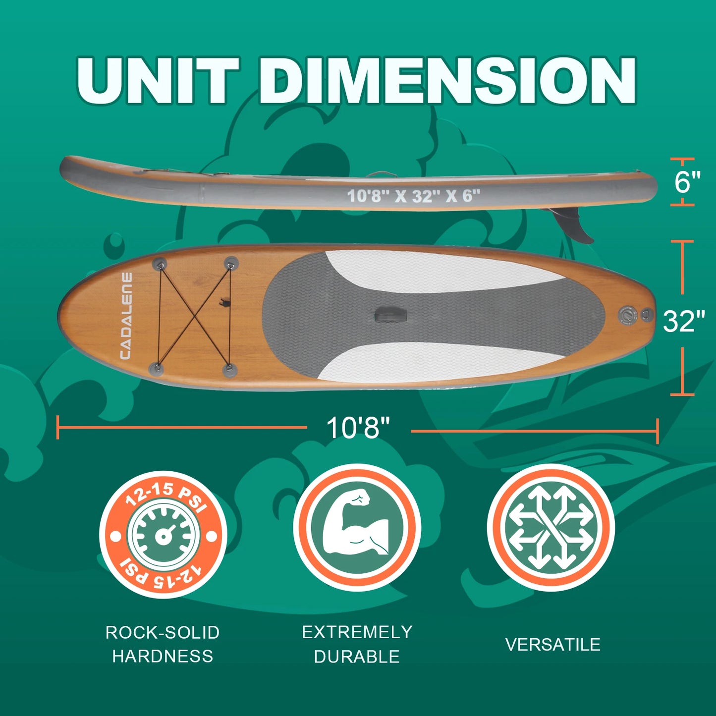 CADALENE Inflatable Stand Up Paddle Board With Premium Accessories