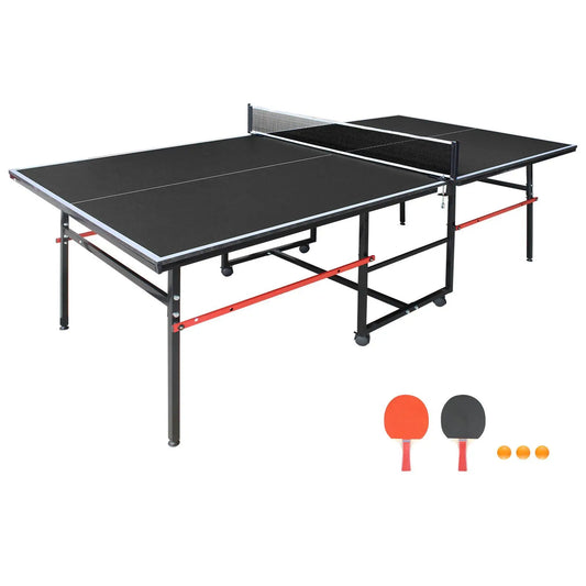 Turn any room into a game ready arena with this foldable table tennis set.