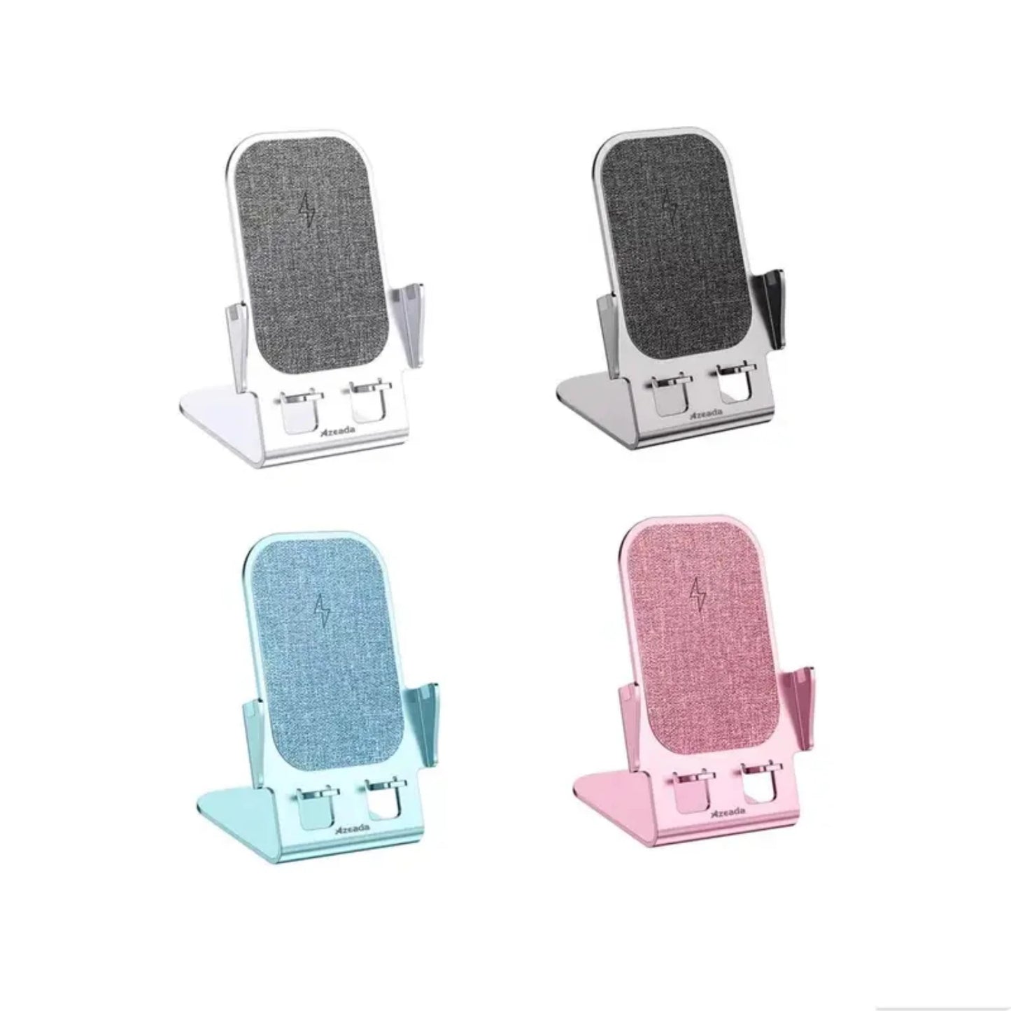 AZEADA 15W Wireless Charger Stand Ultra Thin Aluminum Alloy for iPhone 14 13 12