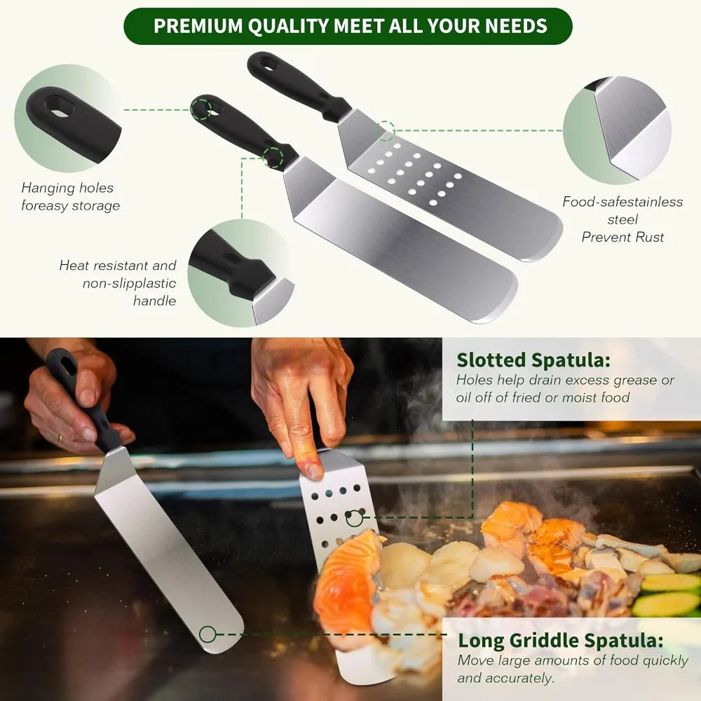 134 Piece Griddle Accessories Kit for Blackstone Grills Dome Burger Press Tools