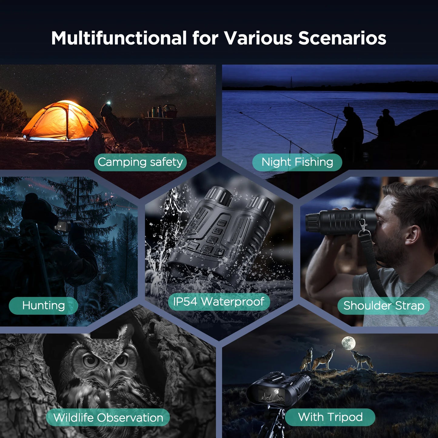 Experience night hunting with crystal clarity using the DIYIME Night Vision Binoculars.
