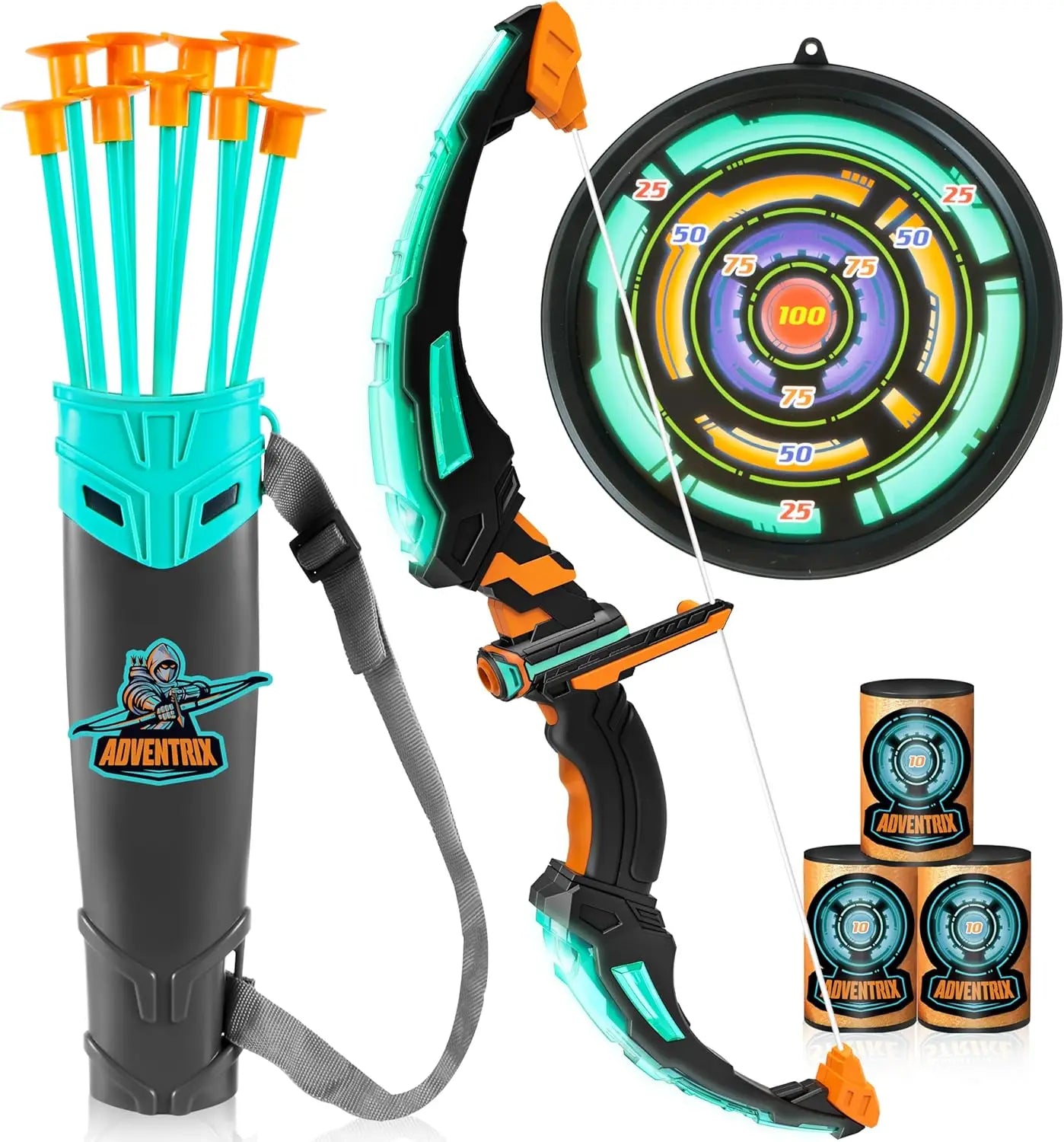 You’ll enjoy a thrilling archery adventure with the LED Light Up Bow and Arrow Set for outdoor play.