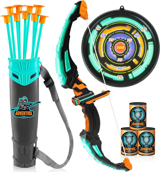 You’ll enjoy a thrilling archery adventure with the LED Light Up Bow and Arrow Set for outdoor play.