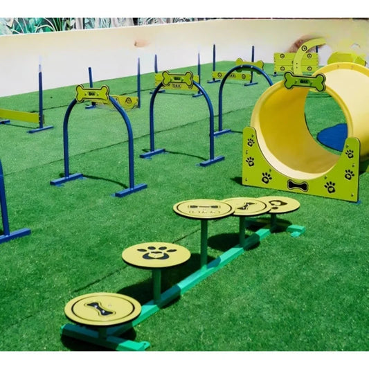 Commercial Outdoor Puppy Agility Training Equipment Kit Large Obstacle Course
