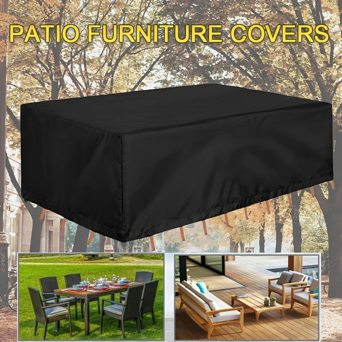 Real Outdoor Furniture Cover Weatherproof Dust Shield For Patio Chair Sofa Table