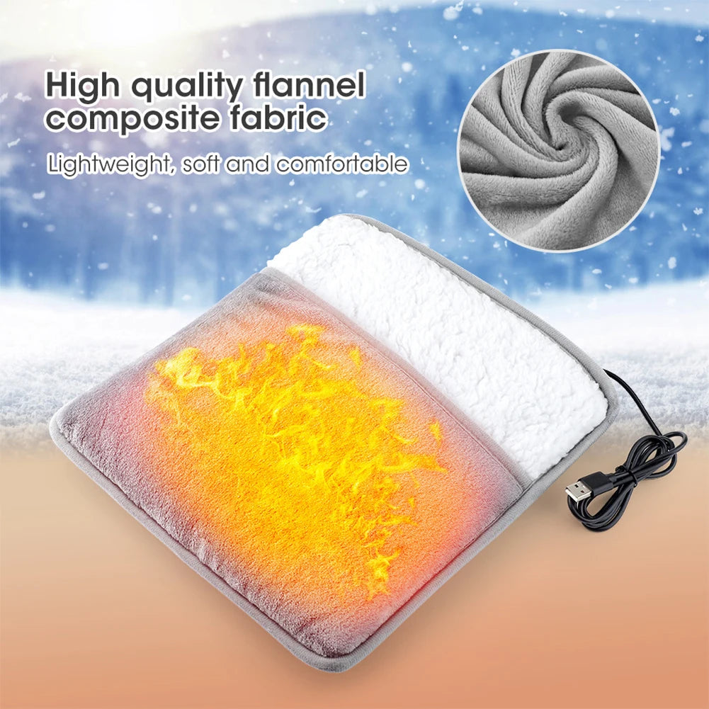 Shunmaii Winter Electric Foot Warmer Heating Pad USB Foot Blanket for Home