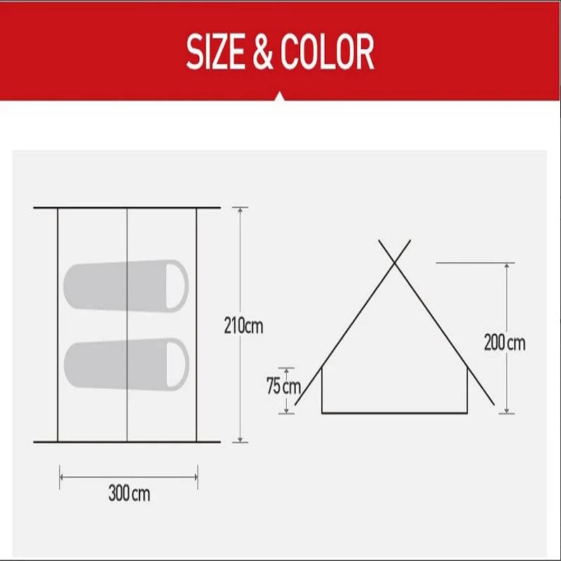 Large Inflatable Family Tent For 3 To 4 People Outdoor Camping