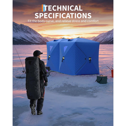 Pop Up Thermal Insulated Fishing Shelter Hub Tent For 1 To 8 Persons