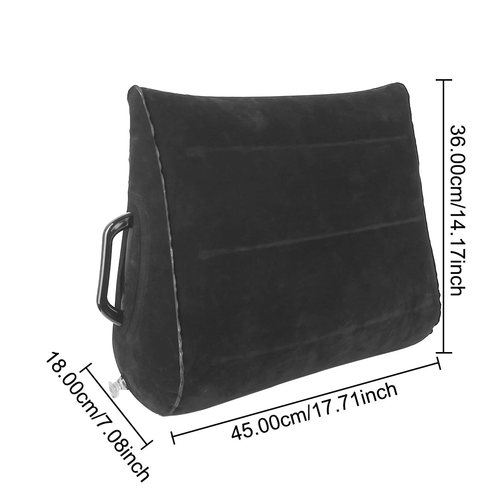NONECN PVC Wedge Pillow Knee Cushion Elevation Leg Pillow For Travel