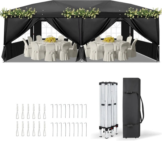 Experience instant shade and effortless setup for outdoor events with this 10x20 pop up canopy that travels with you anywhere.