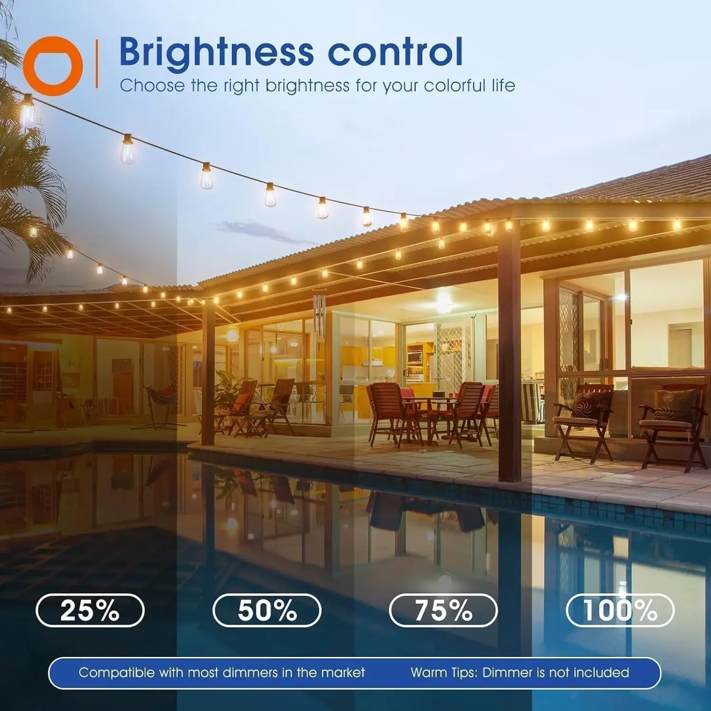 Transform your outdoor spaces with MIMIRGBC 150Ft LED outdoor string lights, built to endure weather and daily use while delivering brilliant ambience.