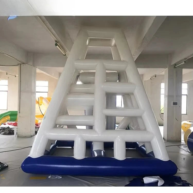 Inflatable Water Tower Climbing Slide With Spots For Water Park