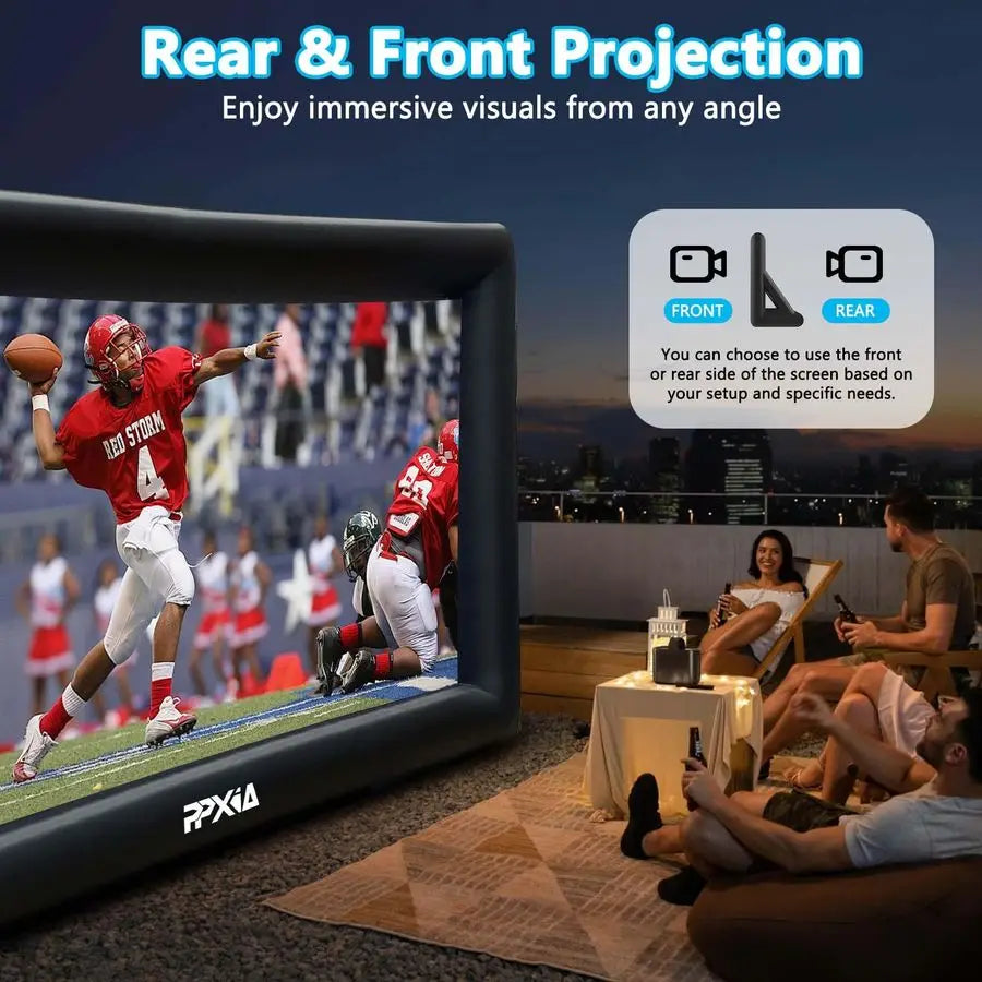 XMSJ Outdoor Inflatable 20ft Movie Screen For Front And Rear Projection