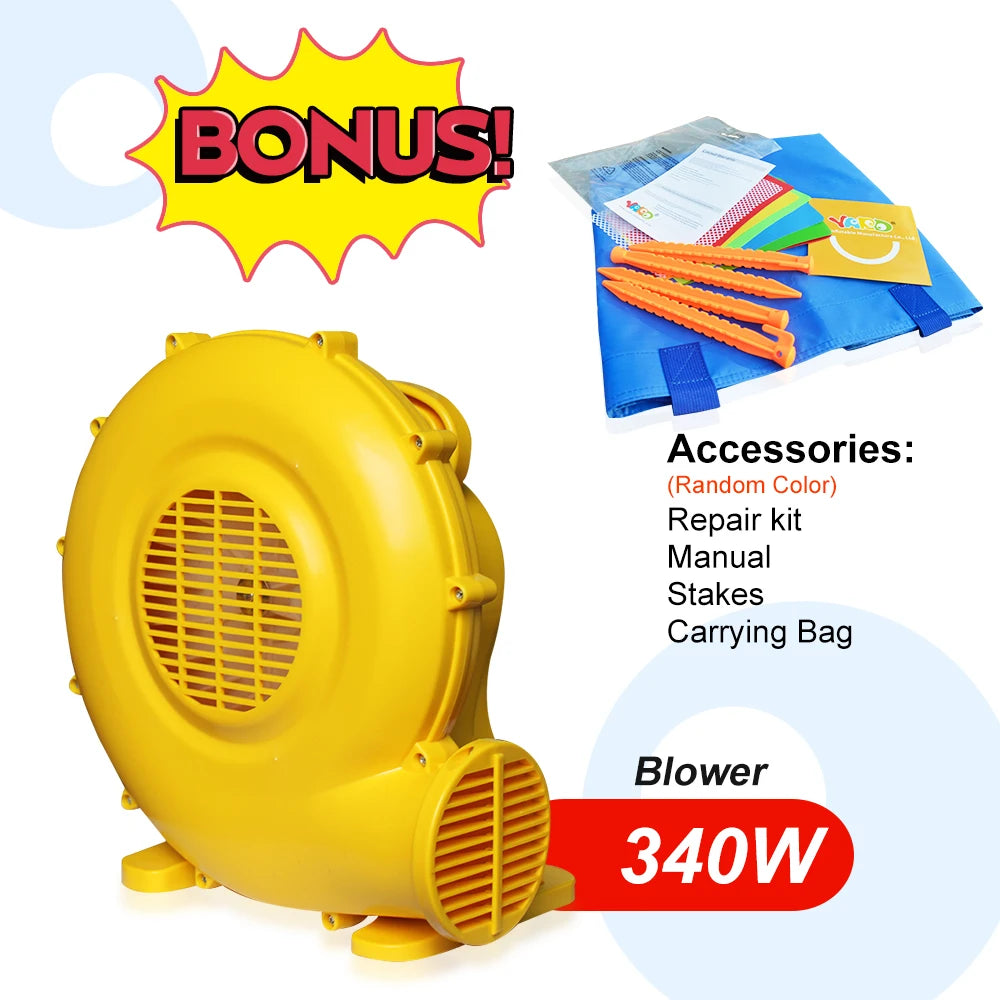 YARD Inflatable Bounce House Mini Bouncy Castle With Blower For Home Use
