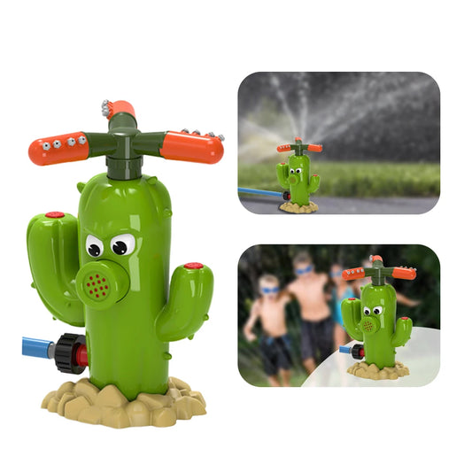 Fire Hydrant Cactus Sprinkler Toy Spinning Rotating Sprinkler For Backyard
