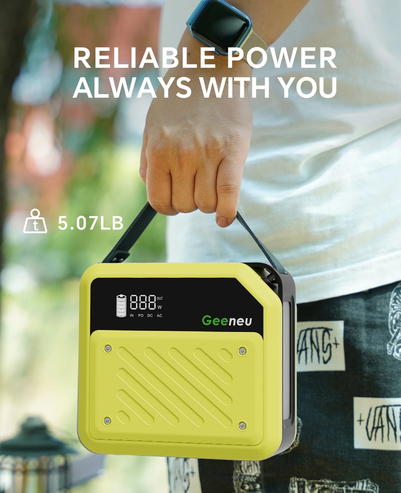 Power your adventures with Geeneu 268W portable power station that keeps your devices charged wherever life takes you.