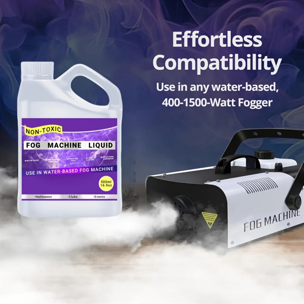 Create dramatic, immersive atmospheres with long-lasting, odorless fog that stays consistent from 400 to 1500 watt machines, helping you stage dramatic scenes, lighting shows, and unforgettable moments.