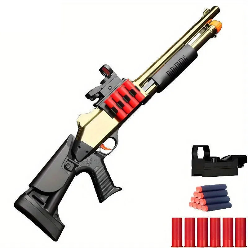 Experience action packed pretend play with the ZHENDUO Soft Bullet Toy Gun, a battery free shotgun inspired toy built for safe, immersive fun you can enjoy.