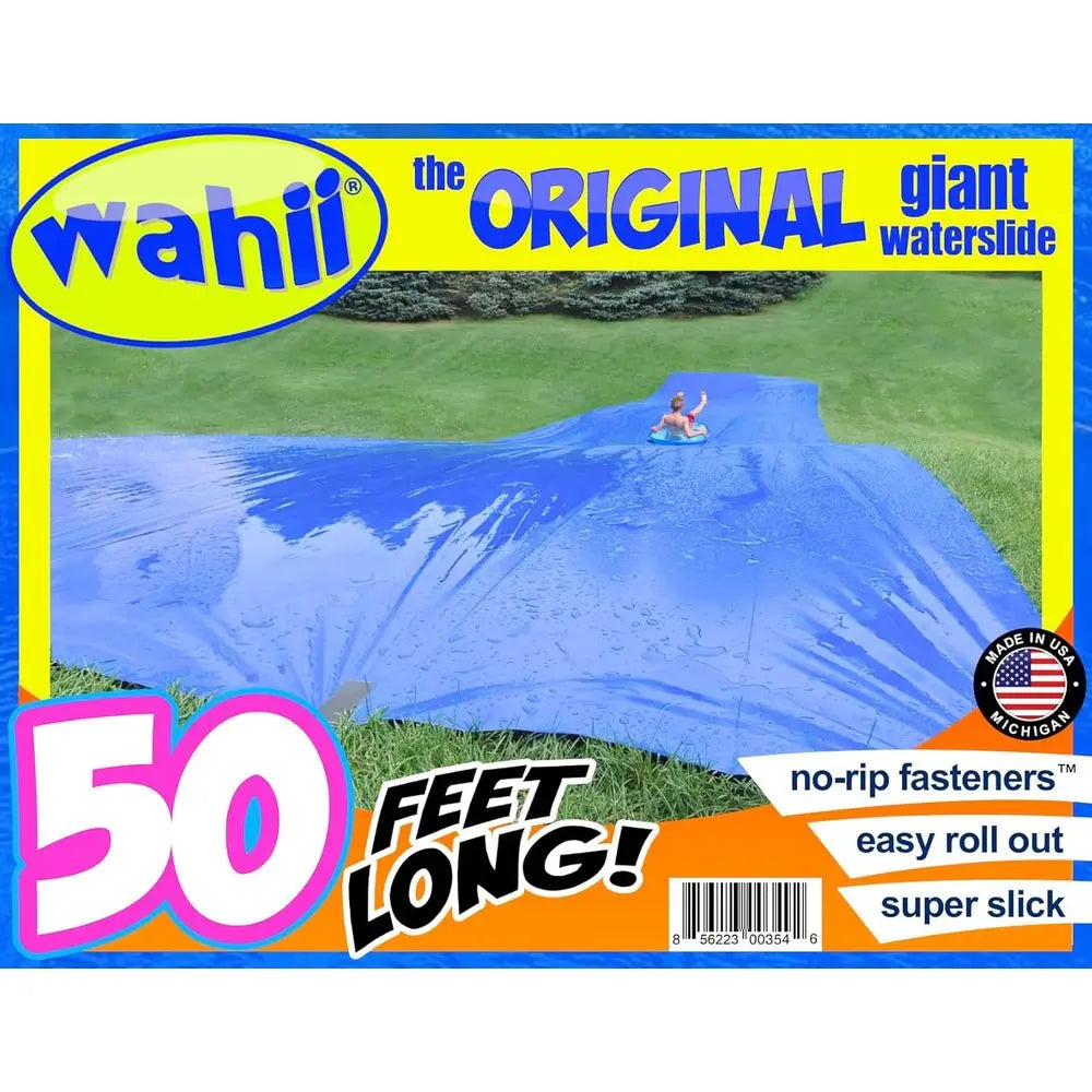 OLOEY The Original Giant Backyard Water Slide 75 Ft Family Slip And Slide Blue