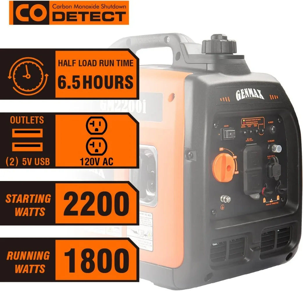 Experience dependable power whenever and wherever you need it with this portable inverter generator designed for home backup and outdoor adventures, ready for emergencies, anywhere you go.