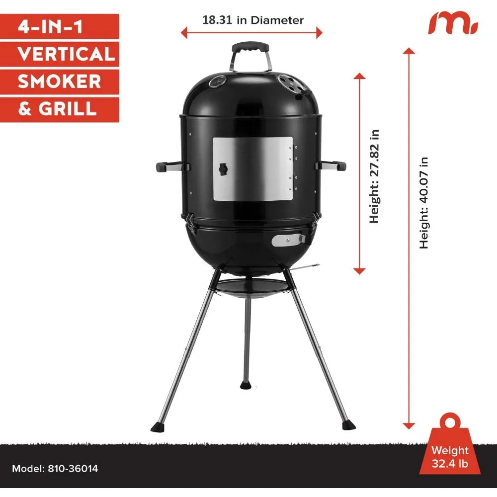 You can experience authentic outdoor cooking with this versatile 18 inch charcoal grill smoker that delivers bold flavor, flexible setup, and dependable performance for every backyard barbecue.