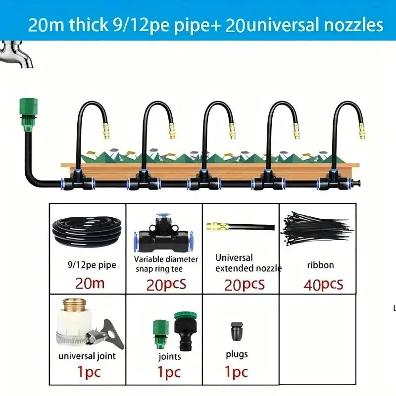 Upgrade your outdoor watering with a universal automatic irrigation sprinkler kit that delivers efficient, even mist across balconies, patios, and gardens.