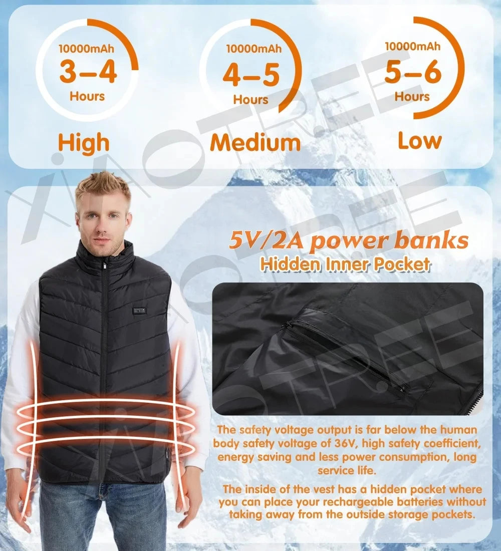 Stay warm outdoors with the XIAOTREECN heated vest that blends comfort, warmth, and versatility for every adventure you undertake.