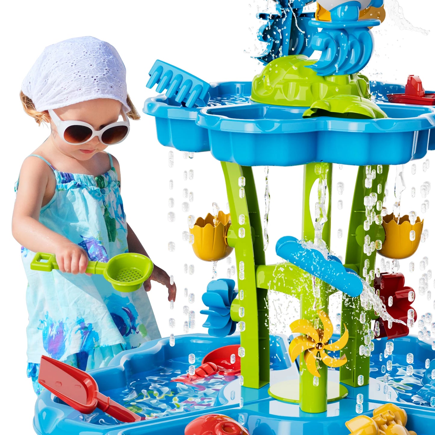 Kids Splash Sand Table Water Toy 4 In 1 Outdoor Sensory Play Station